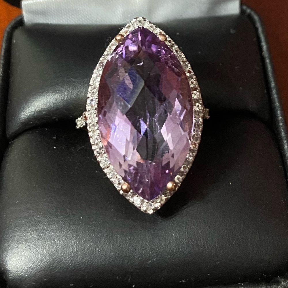 Thailand Amethyst Cubic Zirconia ring